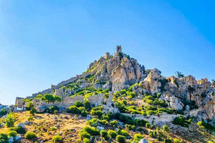 Ruines van het St. Hilarion Kasteel Noord Cyprus