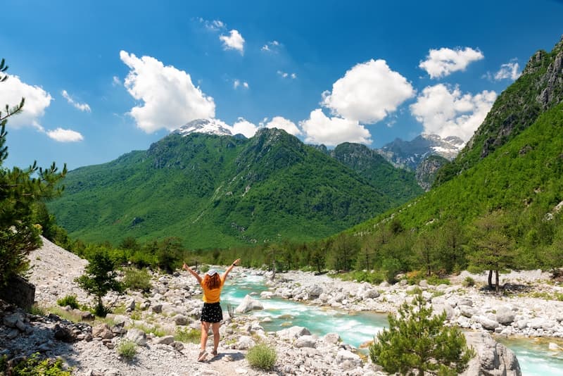 Bergen in het noorden van Albanië