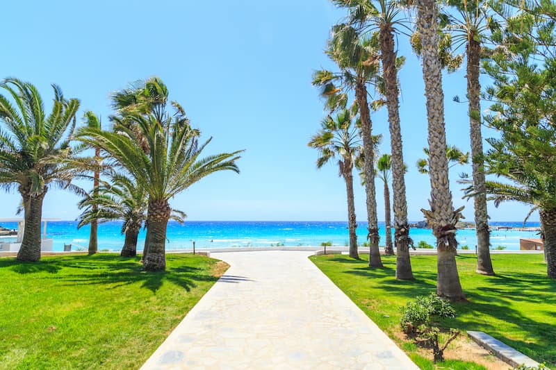 Nissi Beach Cyprus azuurblauw water Ayia Napa
